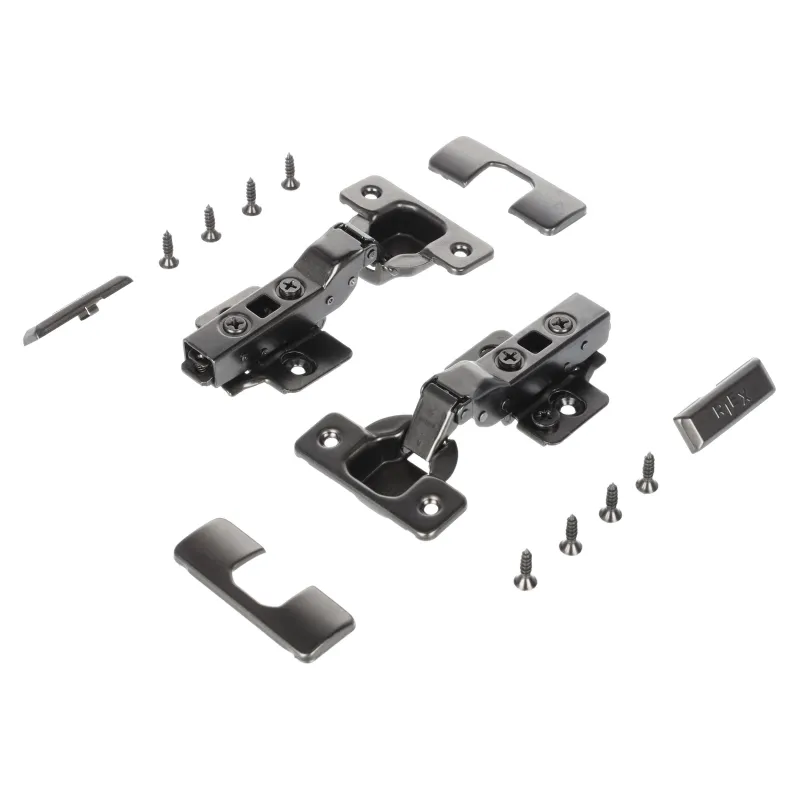 Set di 2 cerniere CLIP semiapplicate con ammortizzatore e basetta EUROPE / Antracite