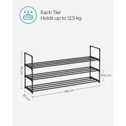 Portascarpe EKKO LINE LONG / Nero opaco