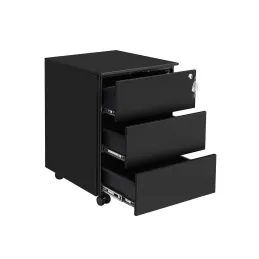 Cassettiera da ufficio con rotelle GARDO LUX 390 / Nera