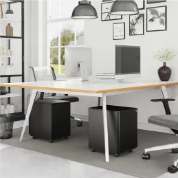 Cassettiera da ufficio con rotelle GARDO LUX 390 / Nera