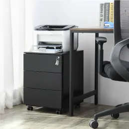 Cassettiera da ufficio con rotelle GARDO LUX 390 / Nera