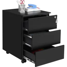 Cassettiera da ufficio con rotelle GARDO LUX 390 / Nera