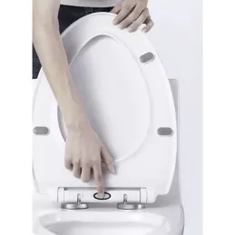 Sedile WC UNIVERSAL con chiusura ammortizzata / Bianco