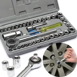 Set di attrezzi da 40 pezzi con valigetta / Grigio