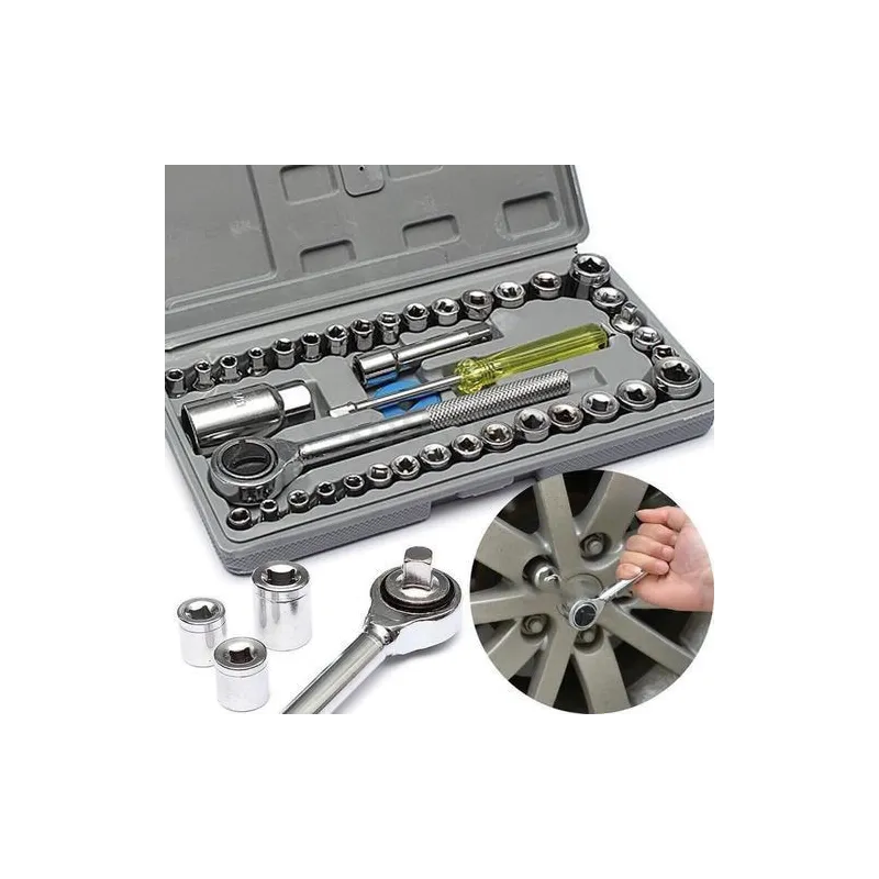 Set di attrezzi da 40 pezzi con valigetta / Grigio