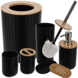 Set completo di accessori da bagno ELEMENT / Nero