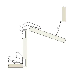 Cerniera CLIP 135° con piastrina 3D