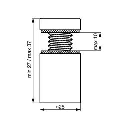 Set di 2 supporti per vetro LUNARY / Acciaio inox