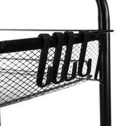 Carrello portaoggetti su ruote ELEGAN / Nero opaco