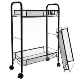 Carrello portaoggetti su ruote ELEGAN / Nero opaco