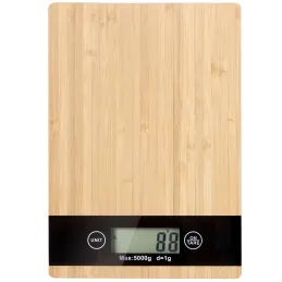 Bilancia da cucina con display LCD 5 kg / Legno di bambù