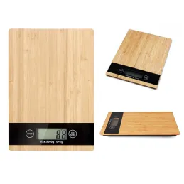 Bilancia da cucina con display LCD 5 kg / Legno di bambù