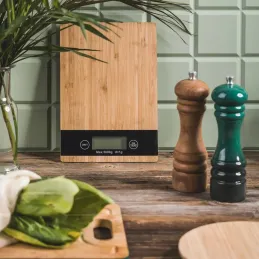 Bilancia da cucina con display LCD 5 kg / Legno di bambù