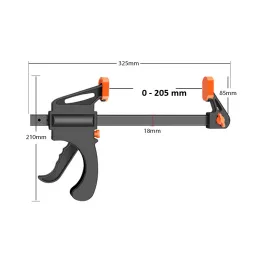 Morsetto da falegname CLAMP 205 mm / Nero