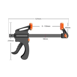 Morsetto da falegname CLAMP 150 mm / Nero