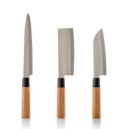 Set di 3 coltelli da cucina giapponesi DAMASCUS