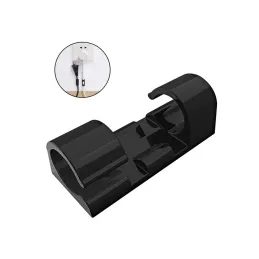 Set da 20 supporti autoadesivi per cavi / Nero opaco