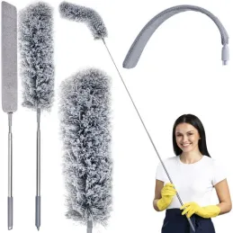 Spolverino telescopico in microfibra con due accessori / Grigio