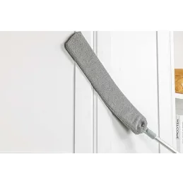 Spolverino telescopico in microfibra con due accessori / Grigio