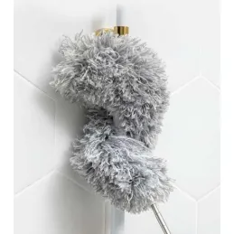 Spolverino telescopico in microfibra con due accessori / Grigio