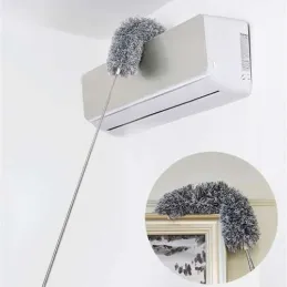 Spolverino telescopico in microfibra con due accessori / Grigio