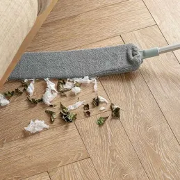 Spolverino telescopico in microfibra con due accessori / Grigio