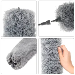 Spolverino telescopico in microfibra con due accessori / Grigio