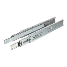 Guida di scorrimento con cuscinetti e ammortizzatore EURO 45 mm / Nichel