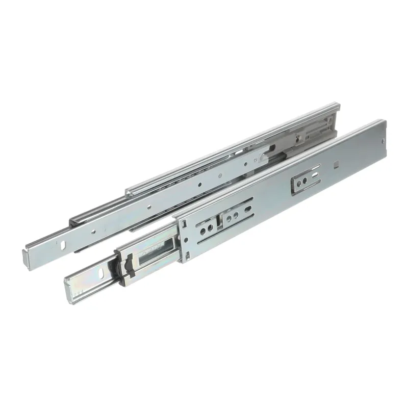Guida di scorrimento con cuscinetti e ammortizzatore EURO 45 mm / Nichel
