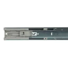 Guida di scorrimento con cuscinetti e ammortizzatore EURO 45 mm / Nichel