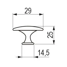Pomello CIRCLE / Cromo lucido