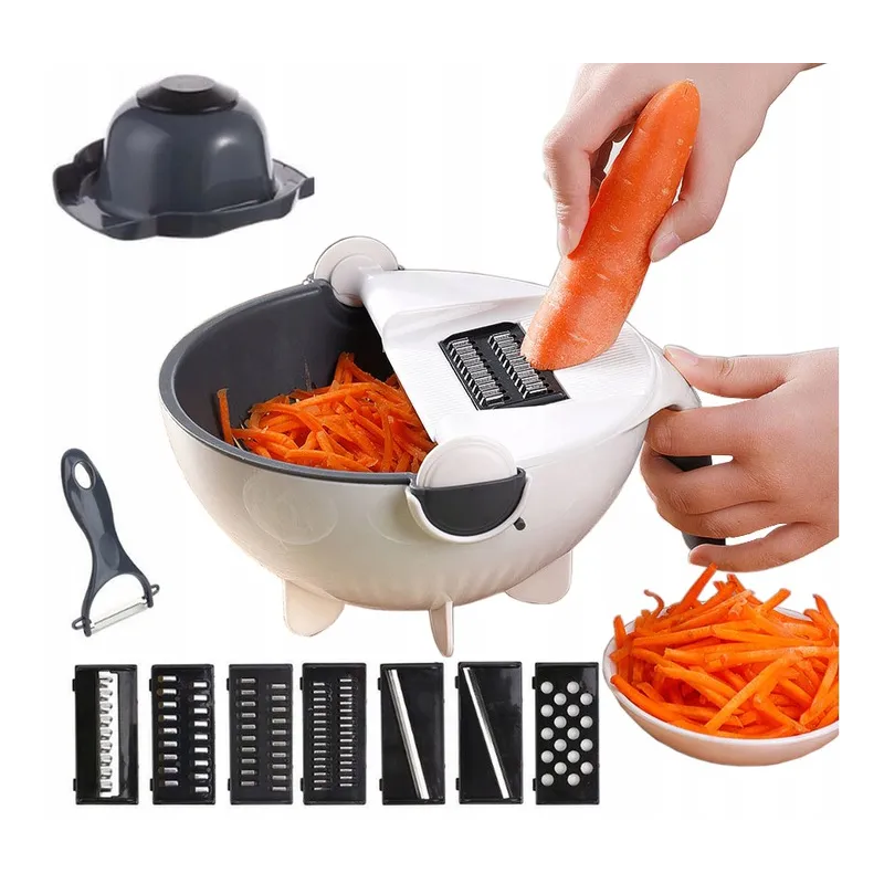 Affettatrice manuale per verdure e alimenti / Bianca