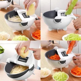 Affettatrice manuale per verdure e alimenti / Bianca