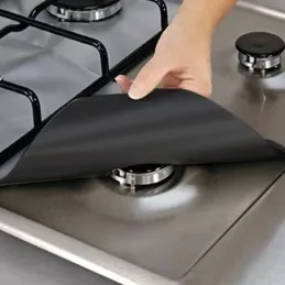 Set di 5 supporti per bruciatori del piano cottura a gas / Nero