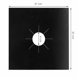Set di 5 supporti per bruciatori del piano cottura a gas / Nero