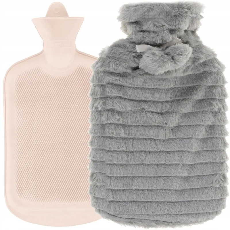 Scaldino imbottito – borsa dell’acqua calda da 2 L / Grigio