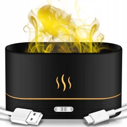 Diffusore di aromi LED con effetto fiamma PROTO / Nero