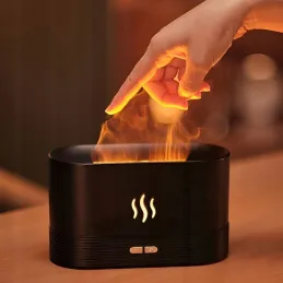 Diffusore di aromi LED con effetto fiamma PROTO / Nero