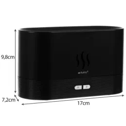 Diffusore di aromi LED con effetto fiamma PROTO / Nero