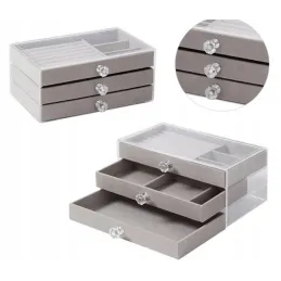 Portagioie di design DIAMOND / Grigio-trasparente