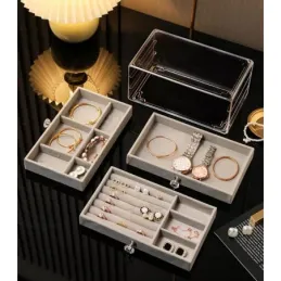 Portagioie di design DIAMOND / Grigio-trasparente