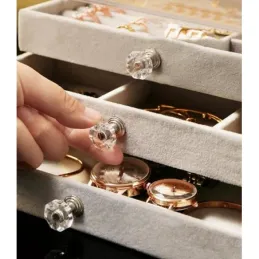 Portagioie di design DIAMOND / Grigio-trasparente