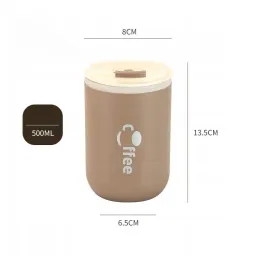 Borraccia termica di design con cannuccia GLAMM 500 ml / Marrone