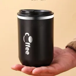 Borraccia termica di design con cannuccia GLAMM 500 ml / Nera
