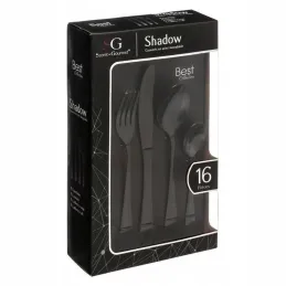 Set di posate GOURMET LUX da 16 pezzi / Nero