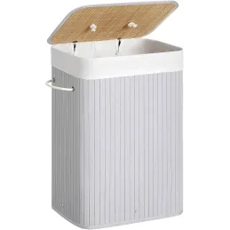 Cesto portabiancheria GLAMUR 72L / Grigio