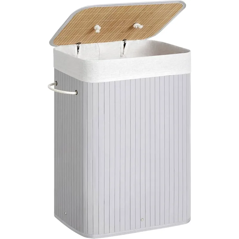 Cesto portabiancheria GLAMUR 72L / Grigio