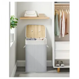 Cesto portabiancheria GLAMUR 72L / Grigio