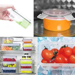 Set da 24 contenitori per alimenti antibatterici FRESH / Trasparenti