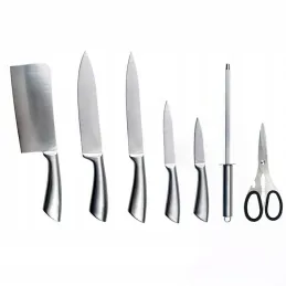 Set di 8 coltelli da cucina in acciaio inox con ceppo FIT / Acciaio inox